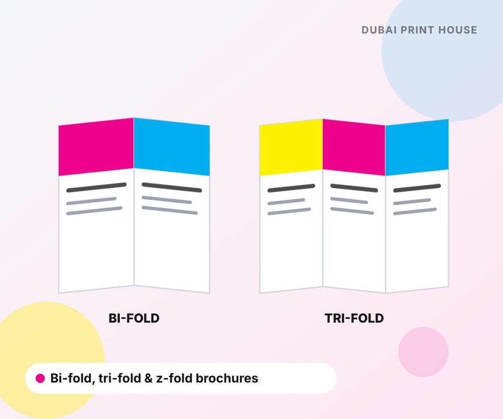 Bi-fold and tri-fold brochure printing