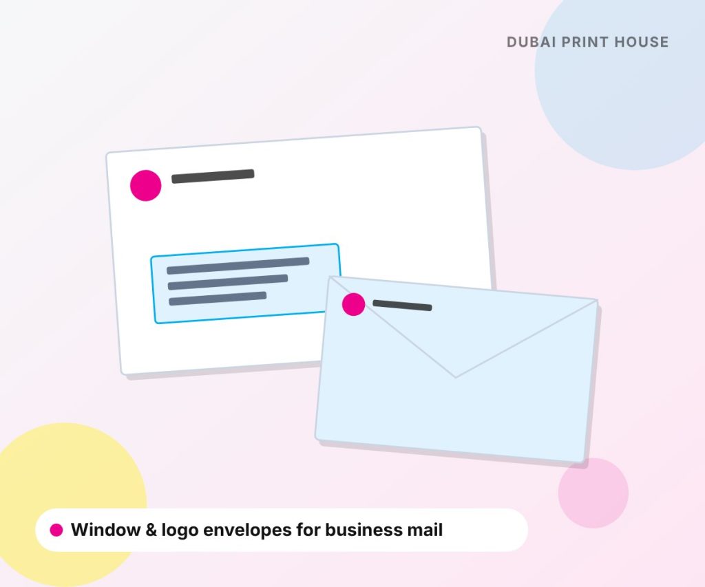 Window envelopes with logo printing in Dubai