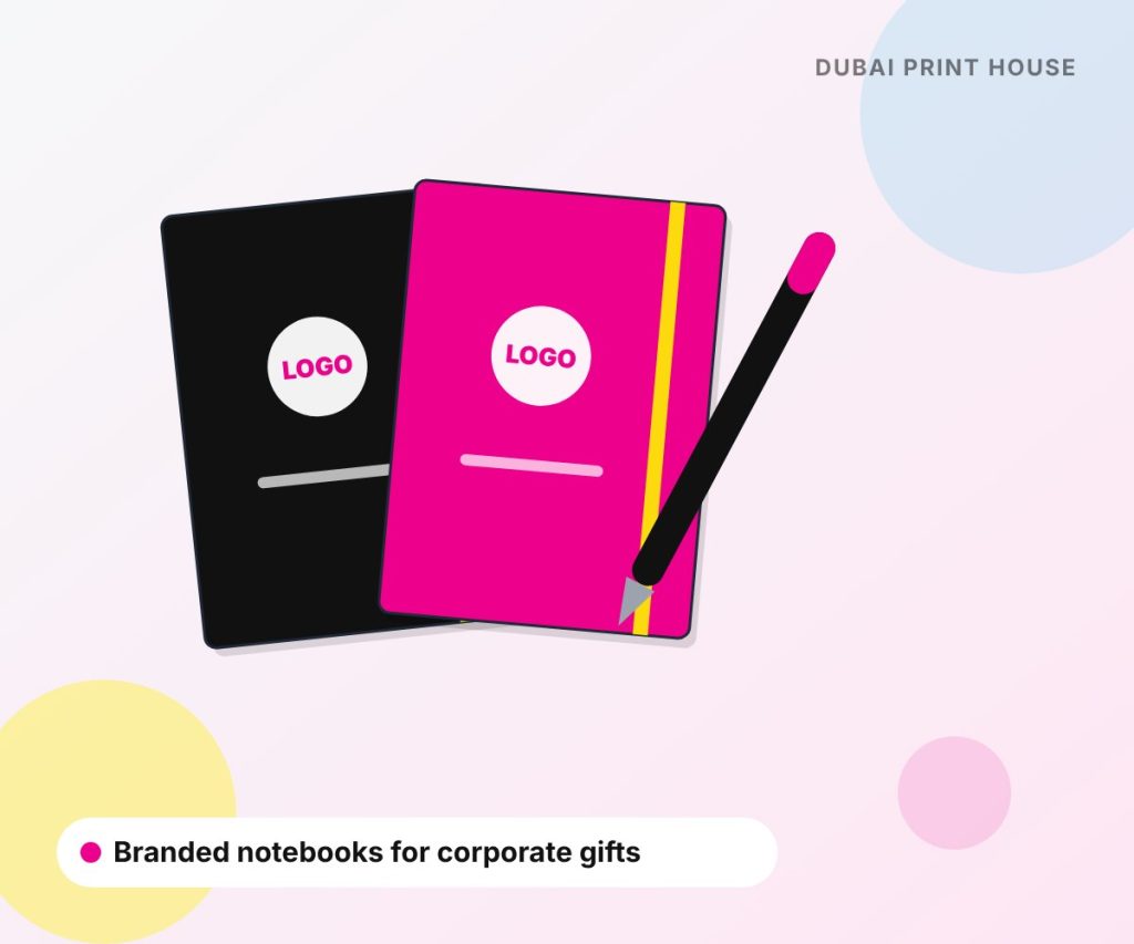 Branded notebooks for corporate gifts in Dubai