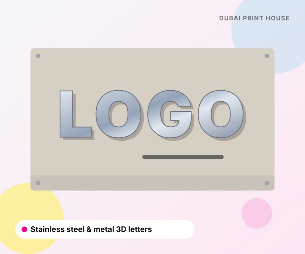 Stainless steel 3D letter sign
