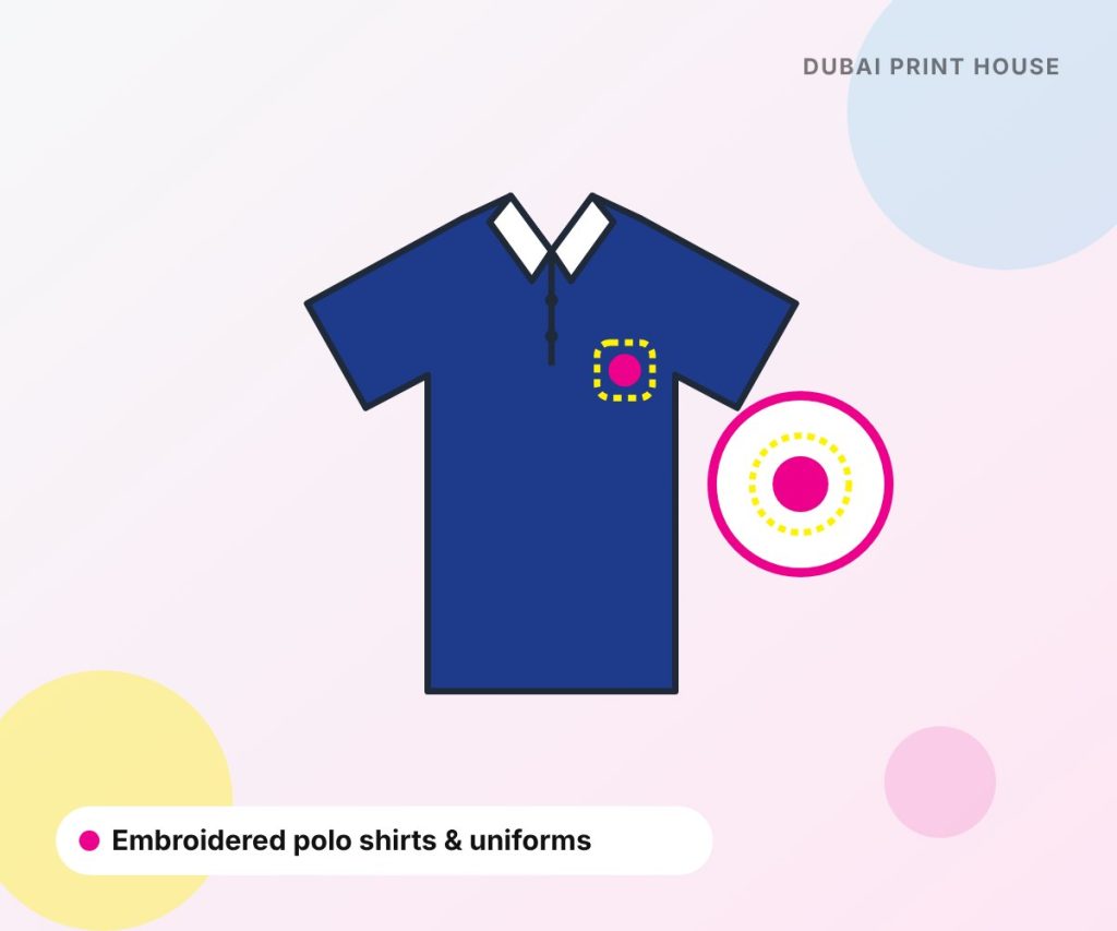 Embroidered polo shirt for staff uniforms